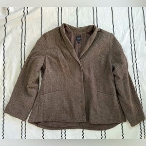 Eileen Fisher Wool Tweed Oversized Blazer sz medium